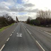 The A47 is closed following a serious crash near Wisbech