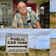 Stephen Bocking, the car park at Brancaster and Brancaster Beach