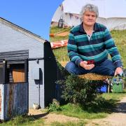 Nigel Marsh with the controversial conveniences at Heacham