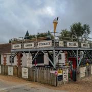 The raised platform at Silver Sands, at Heacham