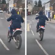 Motocross rider Danny Carman goaded police by pulling wheelies in Wisbech