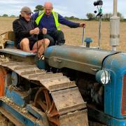 The drawing match on the 1953 'Crawler' at Norfolk RABI's charity ploughing match at Church Farm in Mautby, near Great Yarmouth