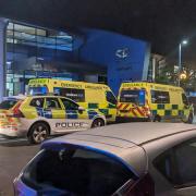 Emergency services were spotted outside UEA on Wednesday night