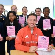 Norwich Paralympic champion Alfie Hewett visits school