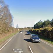 An ambulance and a car collided on the A149 this morning