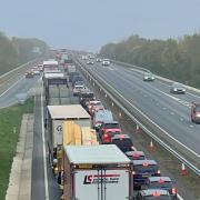 Police have closed the A11 between Wymondham and Thickthorn