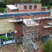 The new Rivers Centre at Hellesdon Hospital continues to take shape