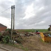 The site where a new home can be built in Tilney cum Islington