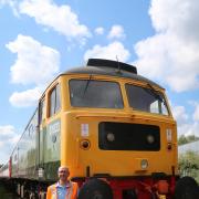 David Tyson beside Class 47 loco D1933 “Aldeburgh Festival” at the Mid-Norfolk Railway in June 2024. He drove the locomotive on numerous occasions before it was withdrawn from service. With thanks to John Hull and Geoff Hutton. Photo: Kieran Tyson