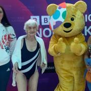 Care home resident makes a splash as she swims for the first time in 30 years