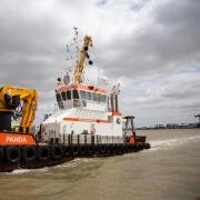 The Tiamat dredging at Harwich Haven