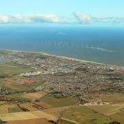 An aerial view of Great Yarmouth