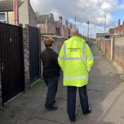 Environmental rangers from Great Yarmouth Borough Council on patrol in Cobholm.