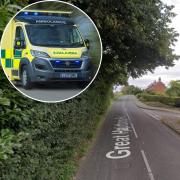 The crash happened in Great Hautbois Road, Coltishall