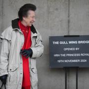 Princess Anne officially opens the Gull Wing bridge in Lowestoft. Picture: Sonya Duncan