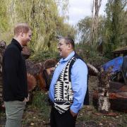 The Duke of Sussex visits the Musqueam Nation’s Little House in Vancouver (Invictus Games/PA)