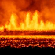 A new volcanic eruption that started on the Reykjanes Peninsula in Iceland, Wednesday, Nov.20, 2024. (AP Photo/Marco di Marco)