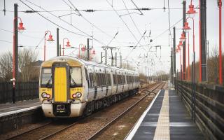 A Great Northern Line train heading towards King's Lynn