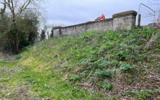 Congham Bridge near King's Lynn after it was filled in with concrete