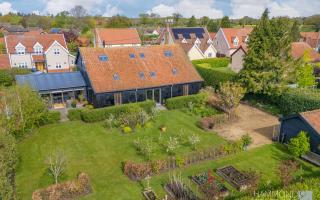 The barn on Shropham Road in Great Hockham is for sale at offers in excess of £795,000