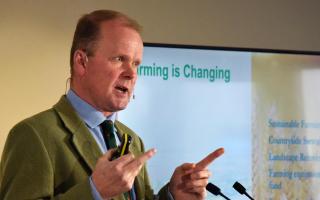 Edward Vipond of Troston Farms, speaks at the Autumn Farming Conference.