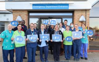 Staff from the emergency department at the James Paget