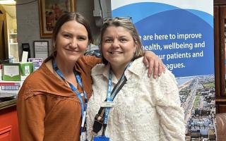 Leah Spry, from NSFT, and Katrina Kelly, from East Norfolk Medical Practice at the event